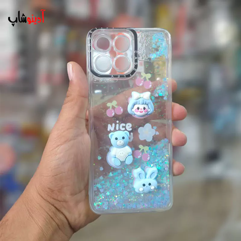 قاب آکواریومی Honor X8 4G عروسکی برجسته محافظ لنزدار Casetify