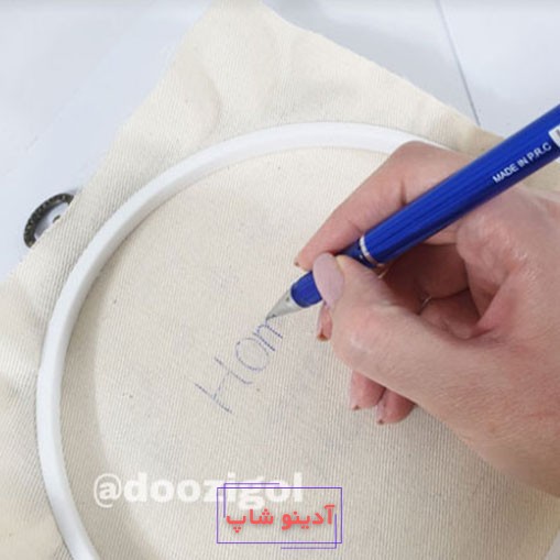 انتقال طرح روی پارچه گلدوزی ظریف و روشن