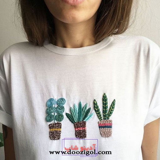 گلدوزی روی لباس