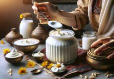 ماست خانگی چکیده با یک قاشق (راز کیفیت رستورانی)