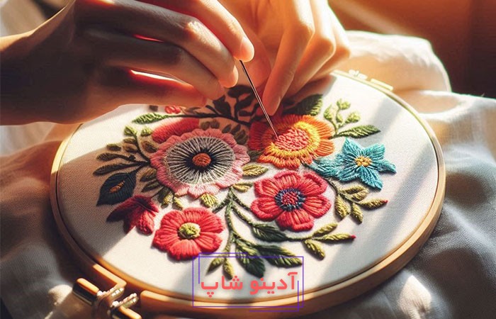 نکات مهم گلدوزی روی پارچه با سوزن: