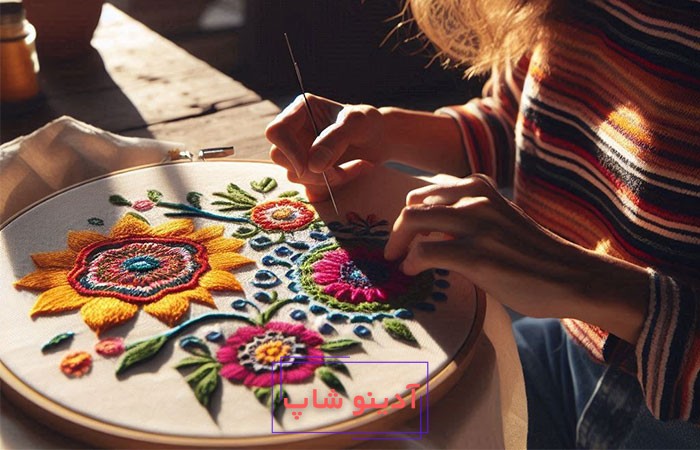 روش های گلدوزی روی پارچه با سوزن