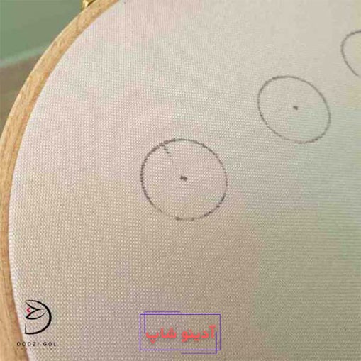 دوخت رز عنکبوتی در گلدوزی برزیلی گام اول