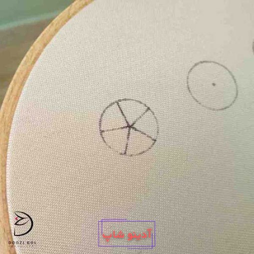 دوخت رز عنکبوتی در گلدوزی برزیلی گام دوم