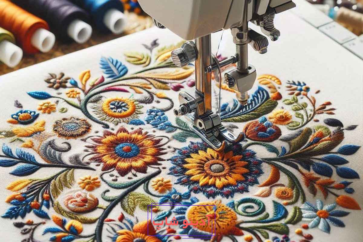 لوازم مورد نیاز برای گلدوزی با چرخ خیاطی