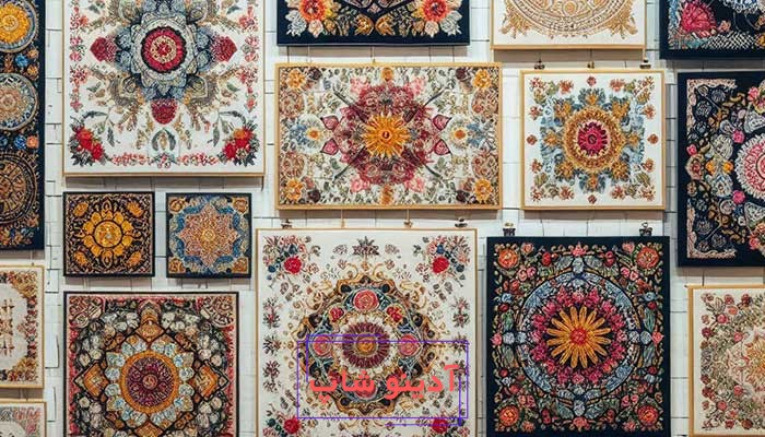 آموزش دیوارکوب گلدوزی