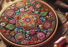 آموزش گلدوزي روي نمد