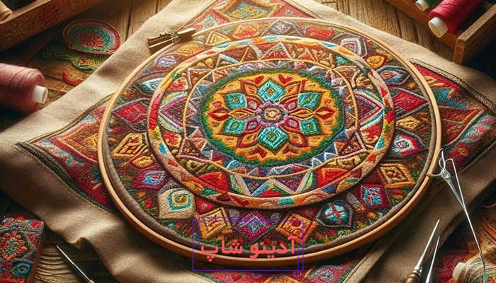 ابزار و مواد لازم براي گلدوزي روي نمد