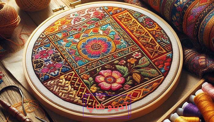 طرح‌هاي متنوع براي گلدوزي روي نمد