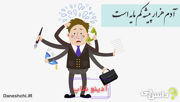 آدم هزار پیشه کم مایه است 