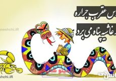 از ترس عقرب جراره به مار غاشیه پناه می برد