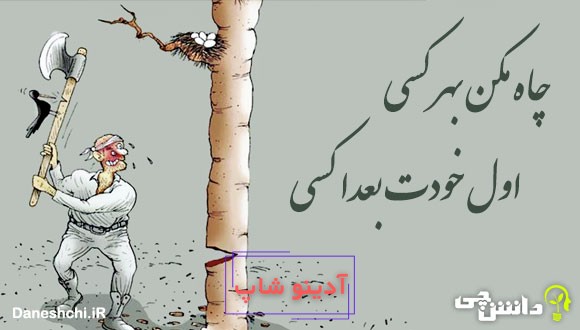 چاه مکن بهر کسی، اول خودت بعدا کسی 