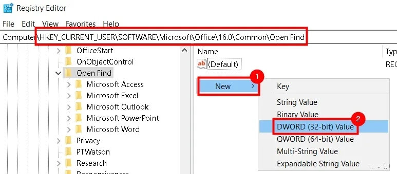 رفع ارور word couldn't start last time با کمک رجیستری