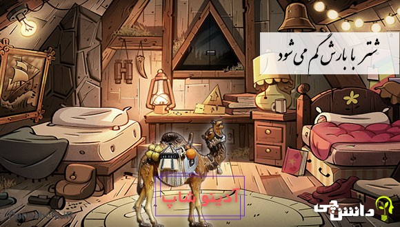 معنی شتر با بارش گم می شود