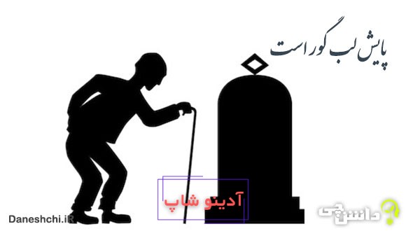 معنی پایش لب گور است