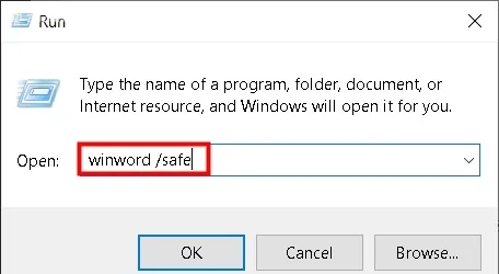 رفع مشکل باز نشدن ورد با غیرفعال کردن افزونه ها در حالت سیف مد