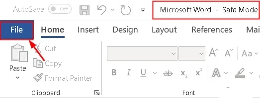 رفع مشکل باز نشدن ورد با غیرفعال کردن افزونه ها در حالت سیف مد