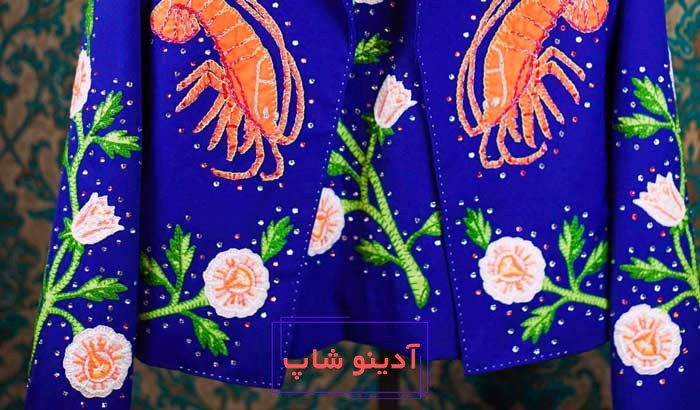 گلدوزی روی پارچه تترون