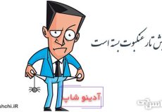 معنی جیبش تار عنکبوت بسته است