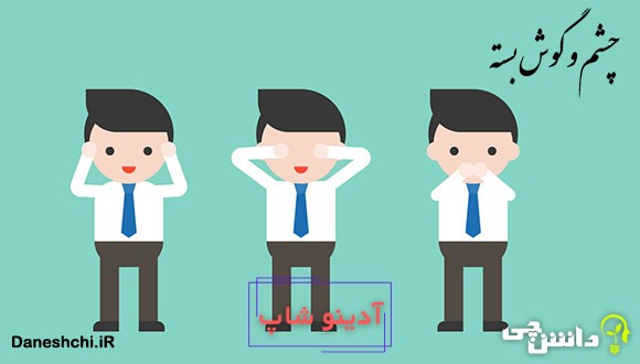 ضرب المثل چشم و گوش بسته