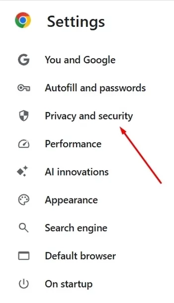 بخش "Privacy and Security" رفع ارور this site can't be reached در ویندوز ۱۰