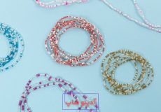 بافت دستبند با منجوق بدون دستگاه