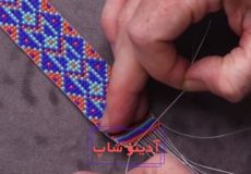آموزش دستبند منجوقی با سوزن