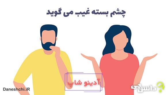 چشم بسته غیب می گوید