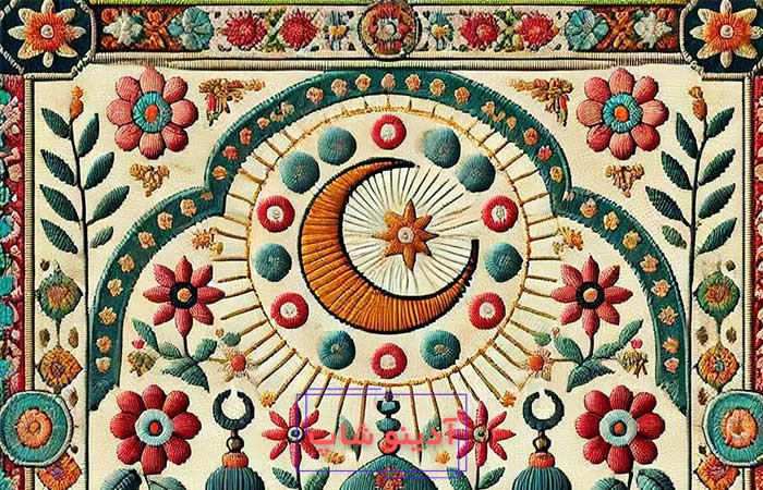 طرح خام گلدوزی جانماز