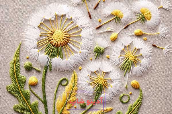 مشاهده طرح‌های مختلف گلدوزی قاصدک