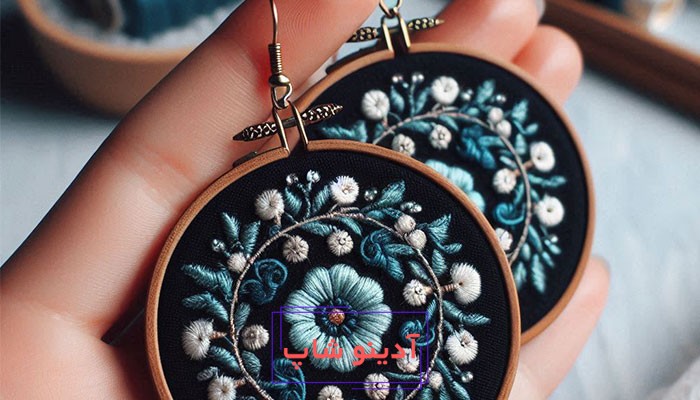 مراحل گام‌به‌گام ساخت گوشواره گلدوزی