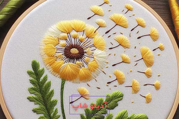 طرح گلدوزی قاصدک