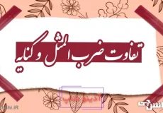 تفاوت ضرب المثل و کنایه