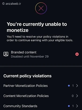 نمونه موارد در در حالت تخلف