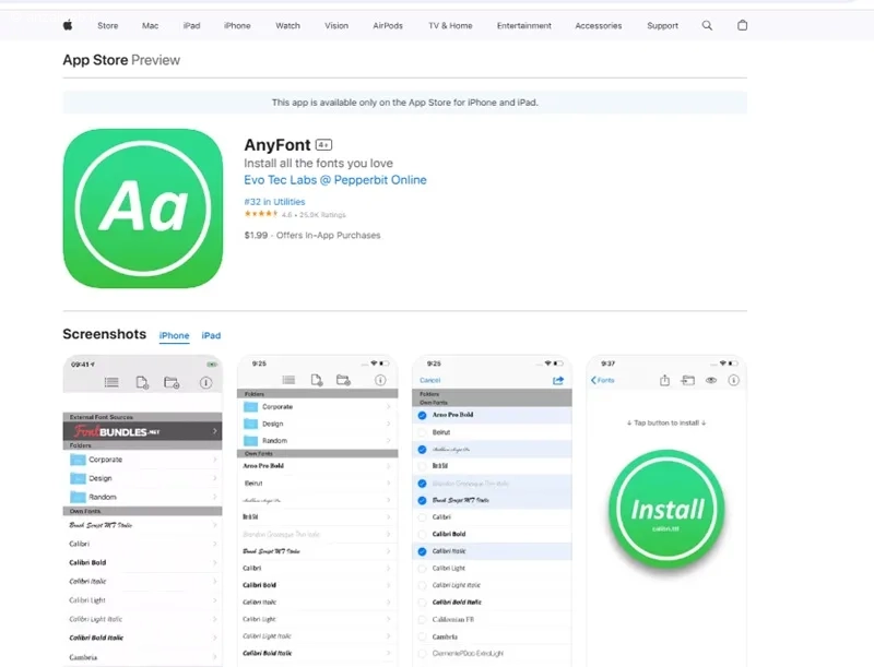 تغییر دادن فونت کیبورد ایفون
