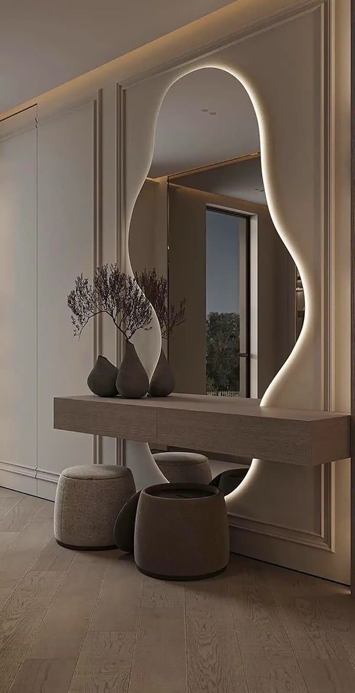 آینه قدی دفرمه لوکس
