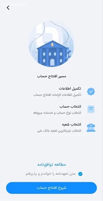 شروع افتتاح حساب در بام بانک ملی