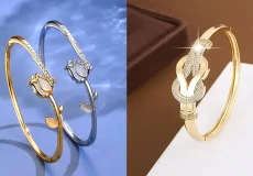 بنگل طلا شیک دخترانه + جدیدترین مدل های بنگل طلا دخترانه لاکچری و خیره کننده