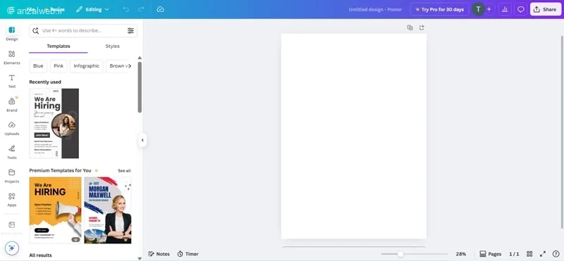 نحوه ساخت پوستر با Canva