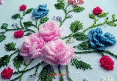 آموزش دوخت کاست در گلدوزی برزیلی