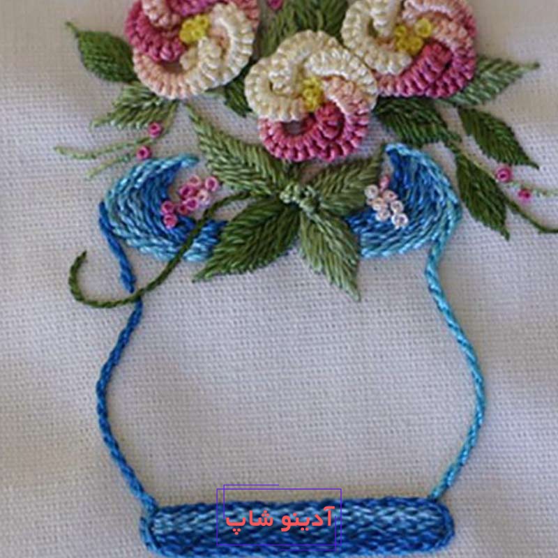 مراحل دوخت کاست در گلدوزی برزیلی