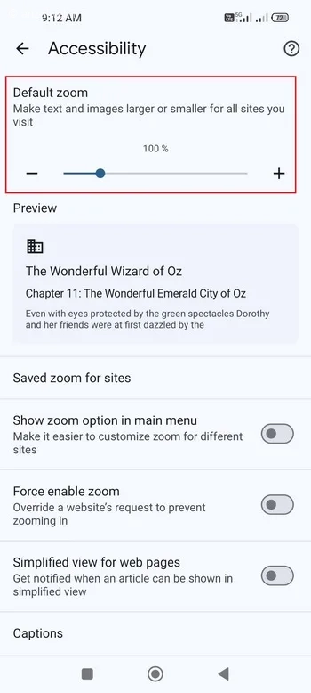 اسلایدر بخش Default Zoom