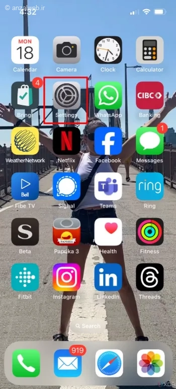 Settings نحوه تغییر زبان اپل واچ