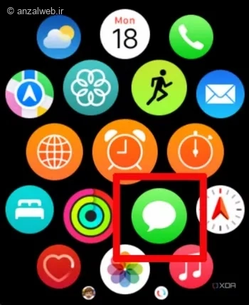 برنامه Messages تغییر زبان کیبورد اپل واچ