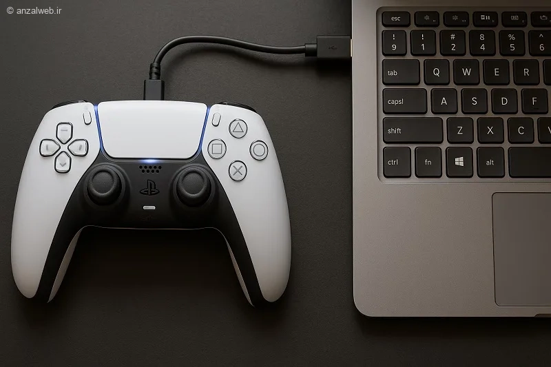 شارژ کردن دسته PS5 با کامپیوتر