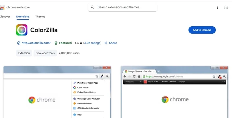 شناسایی رنگ گوگل