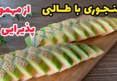 آموزش برش زدن طالبی|میوه آرایی|تزیین طالبی|سینی مزه