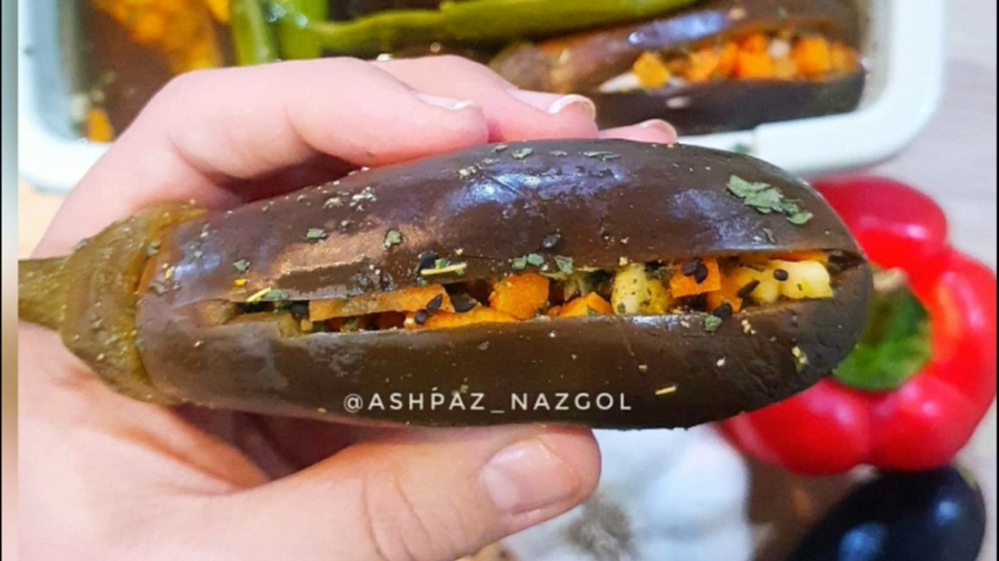 آموزش کامل ترشی بادمجان شکم پر نازگل