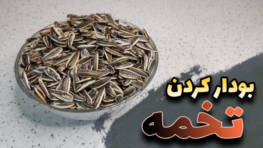 طرز تهیه بو‌ دادن تخمه در فر/فوت و فن بو‌ دادن تخمه/تخمه آفتابگردان