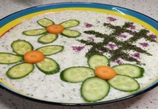 طرز تهیه ماست خیار/ ماست خیار مجلسی/ ماست خیار